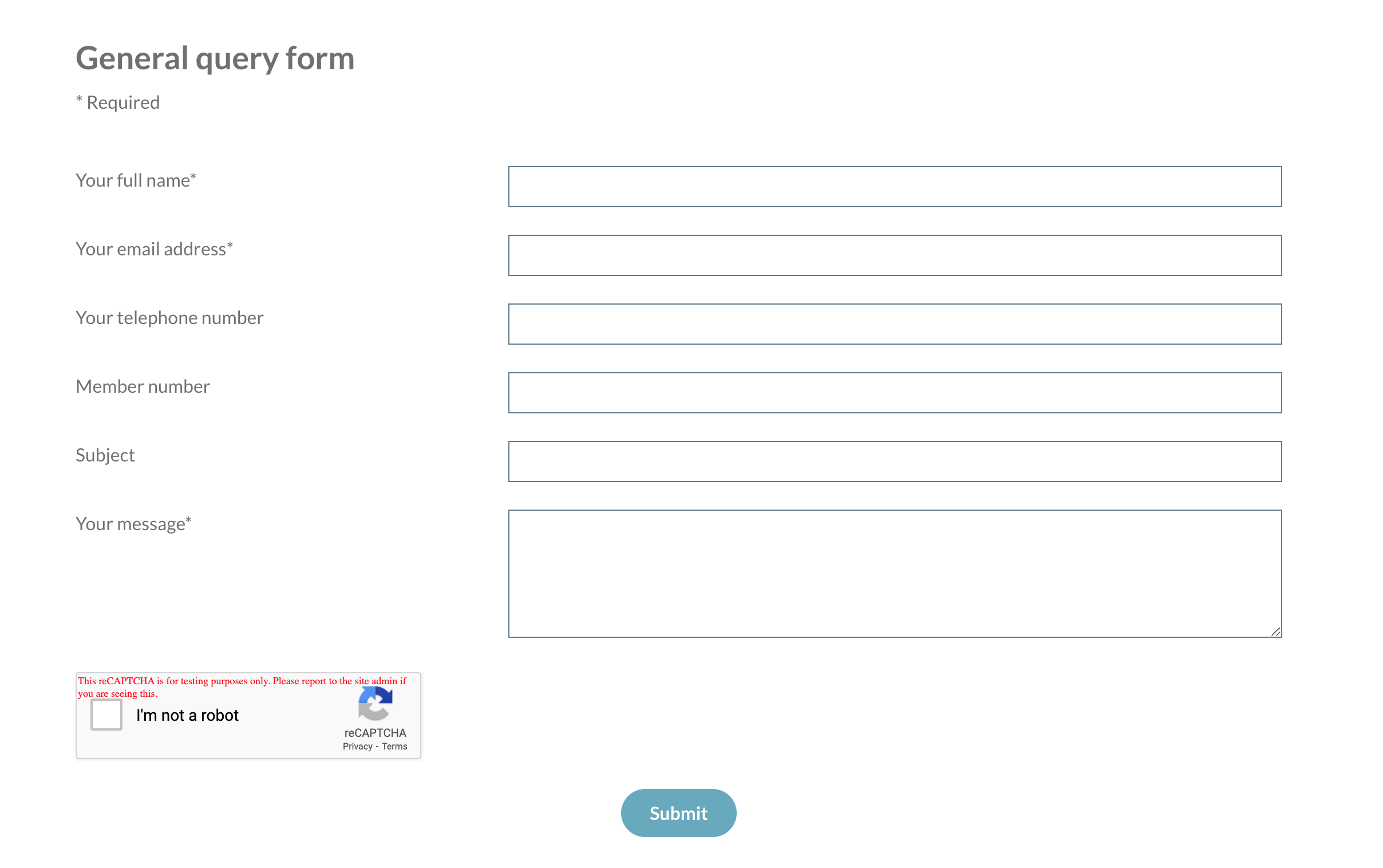 General query form
